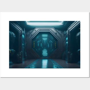 Spaceship futuristic interior Posters and Art